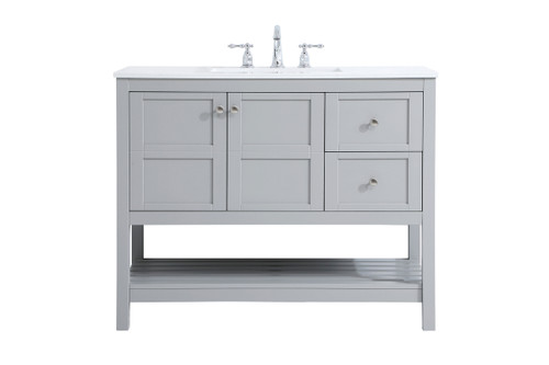 42 Inch Single Bathroom Vanity In Gray (VF16442GR)