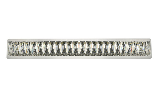 Monroe Integrated LED Chip Light Chrome Wall Sconce Clear Royal Cut Crystal (3502W32C)