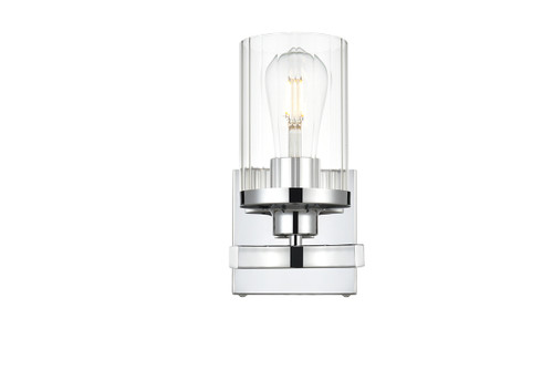 Saanvi 1 Light Chrome And Clear Bath Sconce (LD7316W5CH)