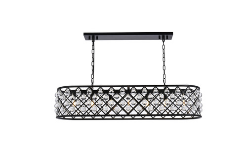 Madison 7 Light Matte Black Chandelier Clear Royal Cut Crystal (1215G50MB/RC)