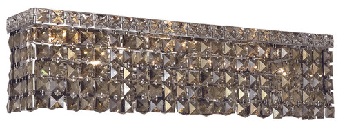 Maxime 6 Light Chrome Wall Sconce Golden Teak (Smoky) Royal Cut Crystal (V2033W26C-GT/RC)