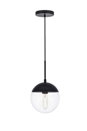 Eclipse 1 Light Black Pendant With Clear Glass (LD6027BK)