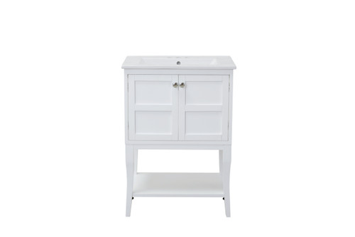 2 Doors Cabinet 24 In. X 18 In. X 34 In. In White (VF2100)