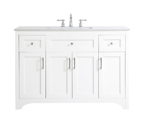 48 Inch Single Bathroom Vanity In White (VF17048WH)