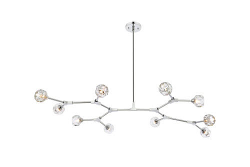 Zayne 10 Light Pendant In Chrome 
 (3508D56C)