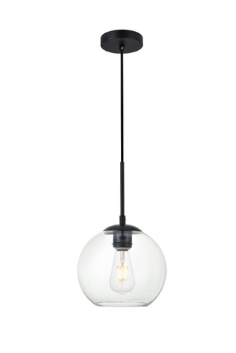 Baxter 1 Light Black Pendant With Clear Glass (LD2206BK)