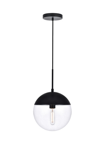 Eclipse 1 Light Black Pendant With Clear Glass (LD6033BK)