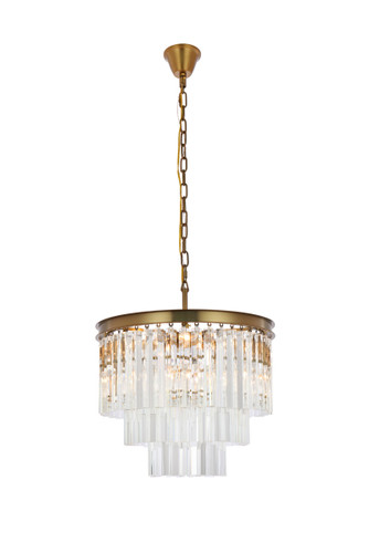 Sydney 20 Inch Round Crystal Chandelier In Satin Gold (1201D20SG/RC)