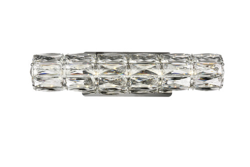 Valetta Integrated LED Chip Light Chrome Wall Sconce Clear Royal Cut Crystal (3501W18C)