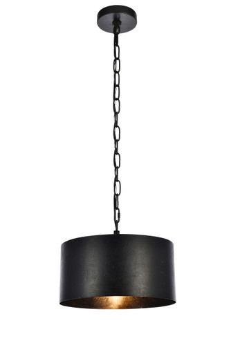 Elegant Furniture and Lighting Miro Collection Pendant D15 H9.25 Lt:1 Vintage Black Finish (LD6015D15BK)