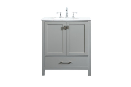 Elegant Furniture and Lighting 30 Inch Single Bathroom Vanity In Grey (VF18830GR)