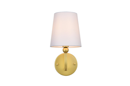 Colson 1 Light Brass And Clear Bath Sconce (LD7322W6BRA)