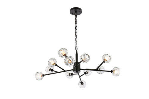 Graham 12 Light Pendant In Black 
 (3509D35BK)