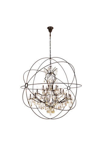 Geneva 25 Light Dark Bronze Chandelier Clear Royal Cut Crystal (1130G60DB/RC)