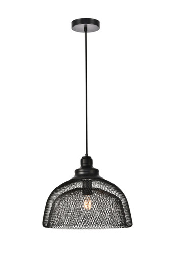 Warren Collection Pendant D13.5In H11In Lt:1 Black Finish (LDPD2032)