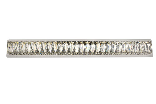 Monroe Integrated LED Chip Light Chrome Wall Sconce Clear Royal Cut Crystal (3502W35C)