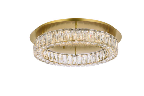 Monroe 22 Inch Led Single Flush Mount In Gold (3503F22G)