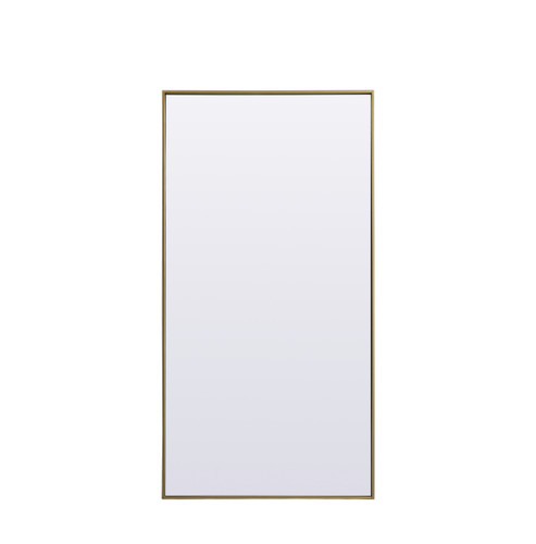 Metal Frame Rectangle Full Length Mirror 30X60 Inch In Brass (MR4FL3060BR)