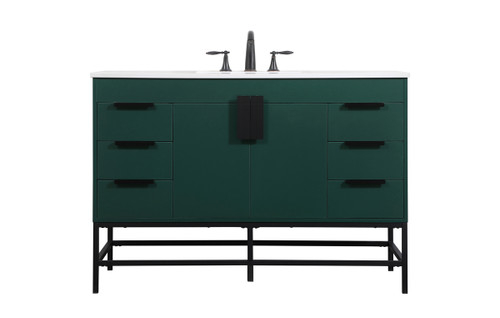 48 Inch Single Bathroom Vanity In Green (VF488W48MGN)