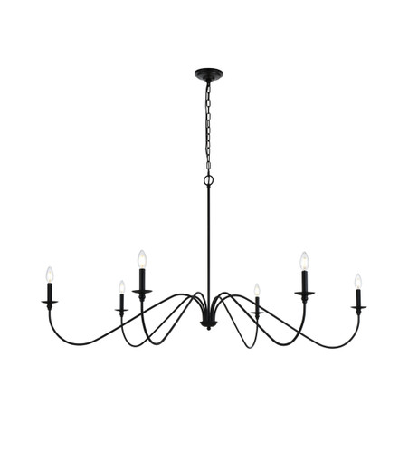 Rohan 60 Inch Chandelier In Matte Black (LD5056D60MB)
