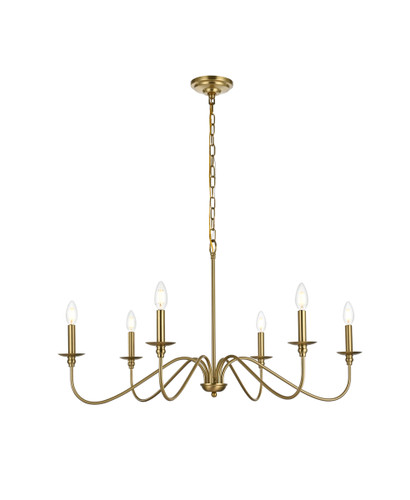 Rohan 36 Inch Chandelier In Satin Gold (LD5006D36SG)