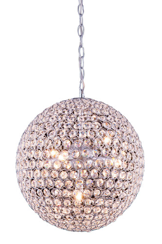 Cabaret 5 Light Chrome Pendant Clear Royal Cut Crystal (V2102D14C/RC)