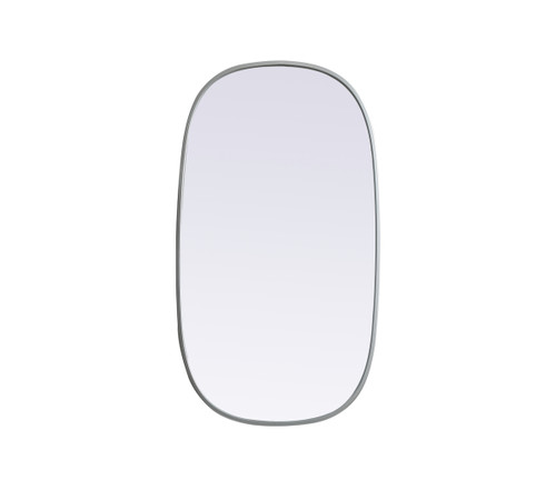 Metal Frame Oval Mirror 20X36 Inch In Silver (MR2B2036SIL)
