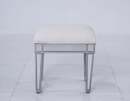 Chair 18 In. X 14 In. X 18 In. In Silver Paint (MF6-1007S)