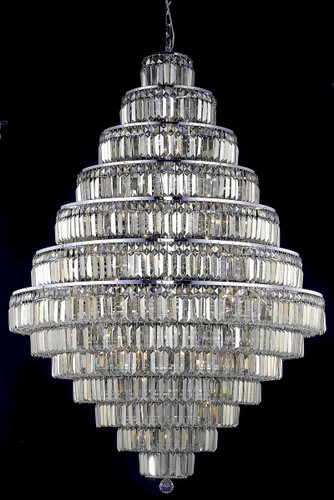 Maxime 38 Light Chrome Chandelier Golden Teak (Smoky) Royal Cut Crystal (V2038G42C-GT/RC)