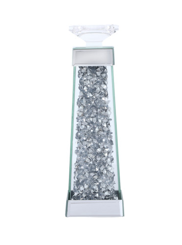 Sparkle 4.7 In. Contemporary Silver Crystal Candleholder (MR9238)