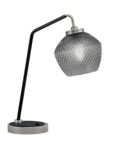 Desk Lamp, Graphite & Matte Black Finish, 6" Smoke Textured Glass (59-GPMB-4622)