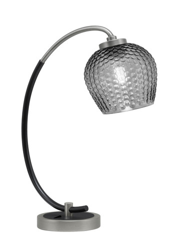 Desk Lamp, Graphite & Matte Black Finish, 6" Smoke Textured Glass (57-GPMB-4602)