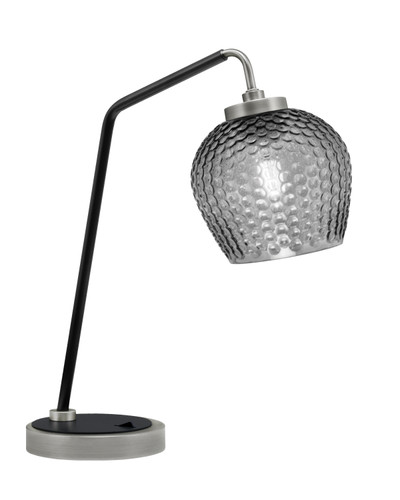 Desk Lamp, Graphite & Matte Black Finish, 6" Smoke Textured Glass (59-GPMB-4602)