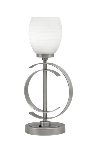 Accent Lamp, Graphite Finish, 5" White Linen Glass (56-GP-615)