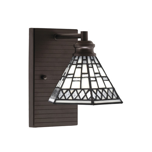 Edge Wall Sconce, Espresso Finish, 7" Pewter Art Glass (1161-ES-9105)