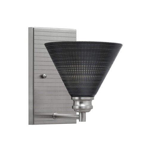 Edge Wall Sconce, Brushed Nickel Finish, 7" Black Matrix Glass (1161-BN-4059)