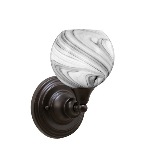 Wall Sconce, Espresso Finish, 5.75" Onyx Swirl Glass (40-ES-4109)