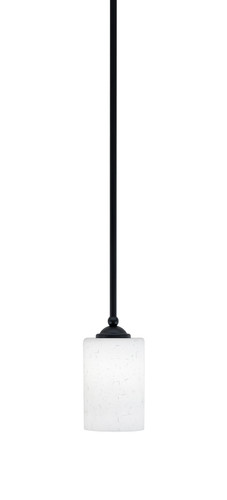 Zilo Stem Mini Pendant, Matte Black Finish, 4" White Muslin Glass (560-MB-310)