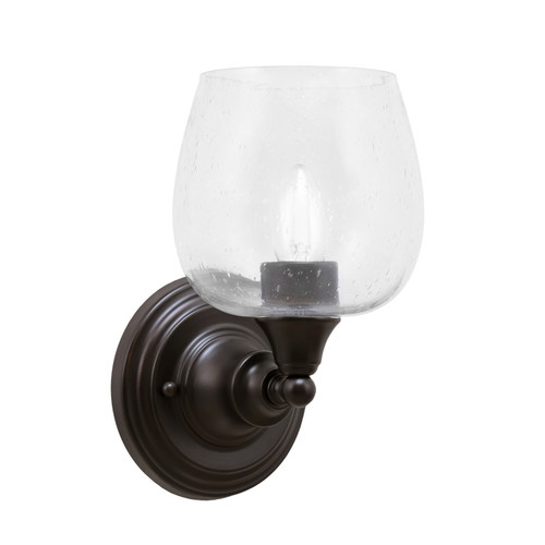 Wall Sconce, Espresso Finish, 6" Clear Bubble Glass (40-ES-4810)