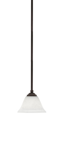 Zilo Stem Hung Mini Pendant, Dark Granite Finish, 7" White Muslin Glass (560-DG-311)