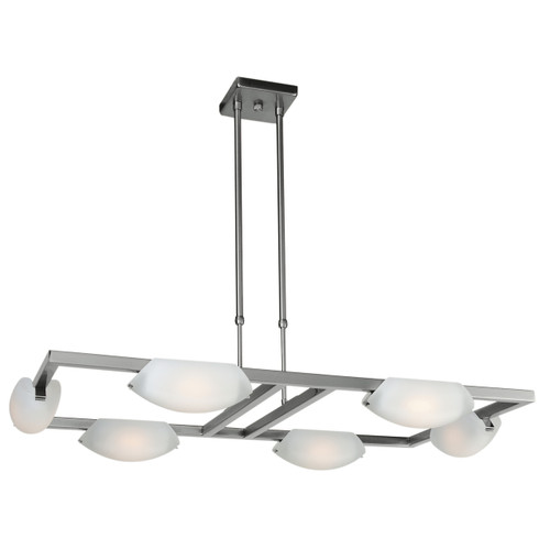 Nido Matte Chrome 6 Light Chandelier (63962-MC/FST)