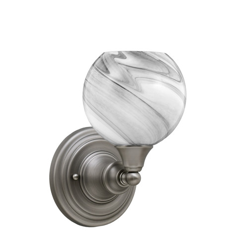 Wall Sconce, Brushed Nickel Finish, 5.75" Onyx Swirl Glass (40-BN-4109)