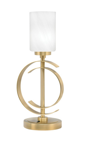 Accent Lamp, New Age Brass Finish, 4" White Marble Glass (56-NAB-3001)