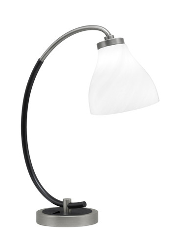 Desk Lamp, Graphite & Matte Black Finish, 6.25" White Marble Glass  (57-GPMB-4761)