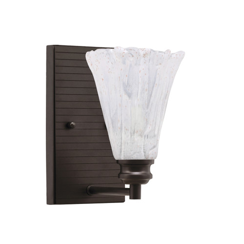 Edge Wall Sconce, Espresso Finish, 5.5" Fluted Italian Ice Glass (1161-ES-729)