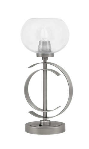 Accent Lamp, Graphite Finish, 7" Clear Bubble Glass (56-GP-202)