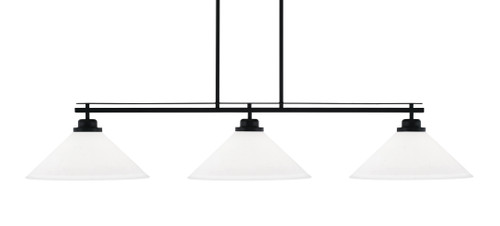 Odyssey 3 Light Bar, Round Fitter, Matte Black Finish, 16" White Muslin Glass (2633-MB-318)