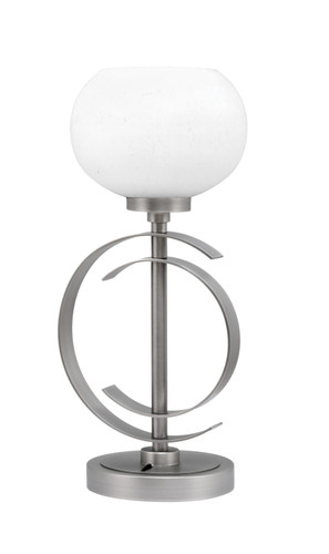 Accent Lamp, Graphite Finish, 7" White Muslin Glass (56-GP-212)