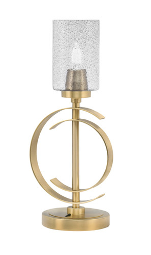 Accent Lamp, New Age Brass Finish, 4" Smoke Bubble Glass (56-NAB-3002)
