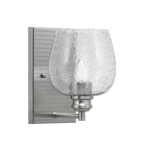 Edge Wall Sconce, Brushed Nickel Finish, 6" Smoke Bubble Glass  (1161-BN-4812)